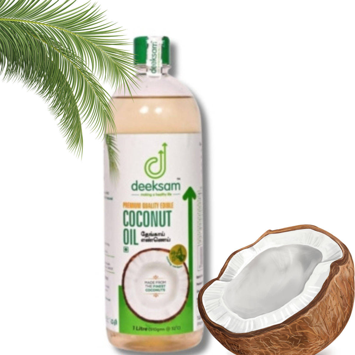 Deeksam Wood Pressed Coconut Oil 1L