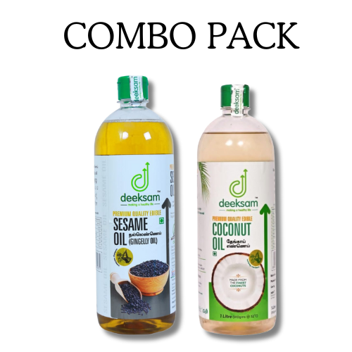 DEEKSAM WOOD PRESSED COCONUT-SESAME OIL EACH 1L 